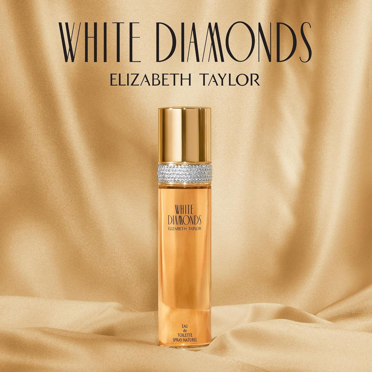 Elizabeth Taylor White Diamonds Eau de Toilette for Women, 1.7 fl oz | Women's floral chypre eau de toilette. Perfume with notes of lily, neroli, warm amber, and sandalwood.