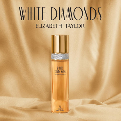 Elizabeth Taylor White Diamonds Eau de Toilette for Women, 1.7 fl oz | Women's floral chypre eau de toilette. Perfume with notes of lily, neroli, warm amber, and sandalwood.