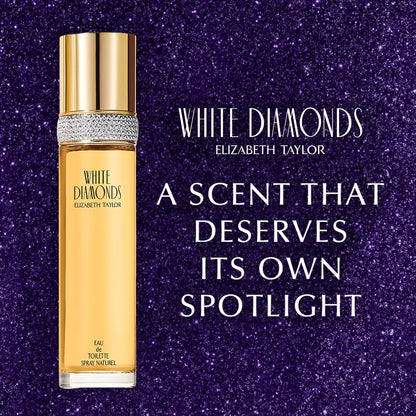 Elizabeth Taylor White Diamonds Eau de Toilette for Women, 1.7 fl oz | Women's floral chypre eau de toilette. Perfume with notes of lily, neroli, warm amber, and sandalwood.