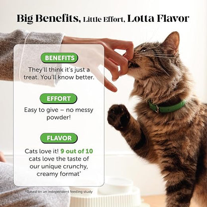 Cat Hairball Remedy Treats – Crunchy & Creamy Hairball Support with Fiber & Fish Oil