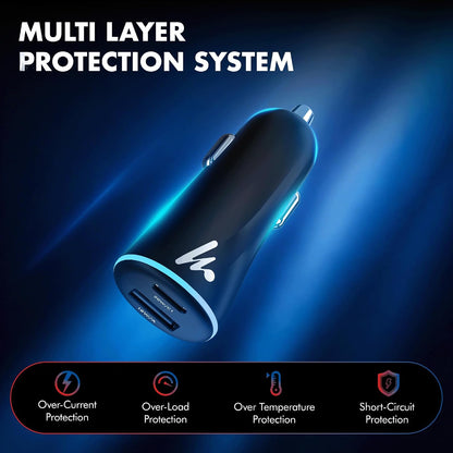 Wozoyo 20W Dual Port Fast Car Charger – USB-C & USB-A