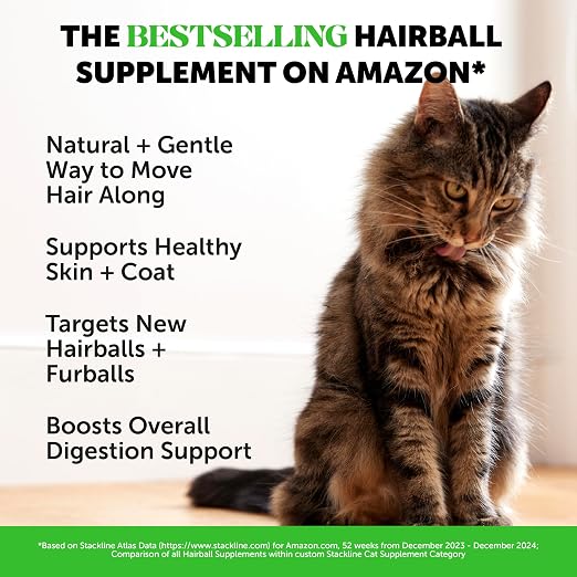 Cat Hairball Remedy Treats – Crunchy & Creamy Hairball Support with Fiber & Fish Oil