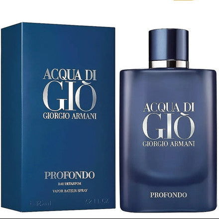 Acqua Di Gio Profondo by Giorgio Armani for Men – 4.2 oz / 125ml

Discover the fresh and sophisticated character of Acqua Di Gio Profondo by Giorgio Armani, a modern men's fragrance inspired by the depth and freshness of the ocean. This 4.2 oz / 125ml Eau de Parfum spray combines fresh aquatic, citrus, aromatic and woody elements for a versatile fragrance suitable for everyday wear and special occasions.

🌊 Giorgio Armani Acqua Di Gio Profondo

Acqua Di Gio Profondo delivers a refreshing aquatic fragrance 