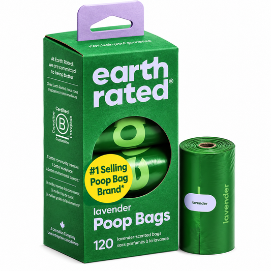Earth Rated Lavender Dog Poop Bags – 120 Leak-Proof Refill Bags