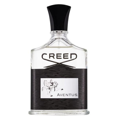 Creed Aventus perfume bottle on a white background