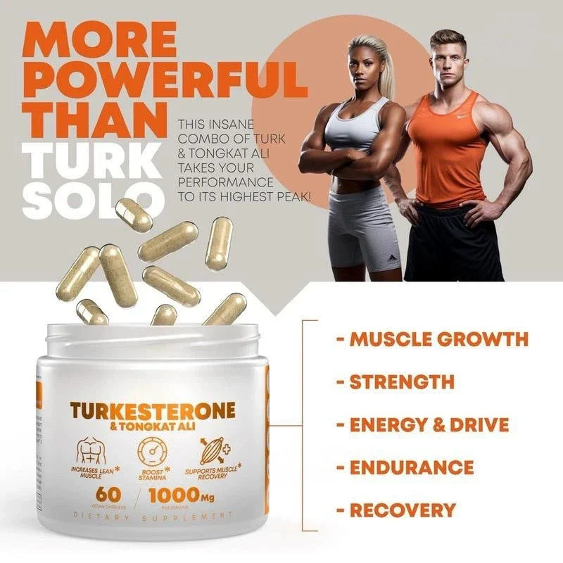 Peak Revival-X Turkesterone + Tongkat Ali 60 Capsules | USA Made Botanical Dietary Supplement