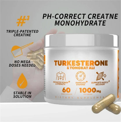 Peak Revival-X Turkesterone + Tongkat Ali 60 Capsules | USA Made Botanical Dietary Supplement