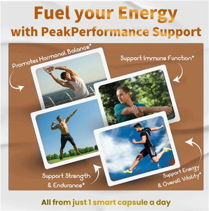 Peak Revival-X Turkesterone + Tongkat Ali 60 Capsules | USA Made Botanical Dietary Supplement