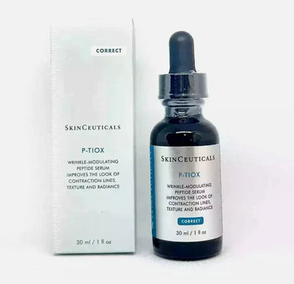SkinCeuticals P-TIOX serum bottle and packaging on a white background