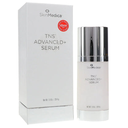 SkinMedica TNS Advanced+ Serum bottle and packaging on a white background