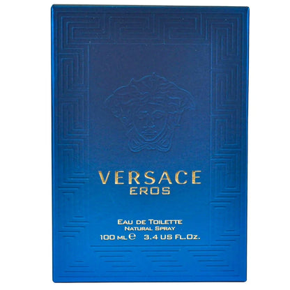 Versace Eros perfume packaging on a white background
