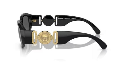 Versace VE4361 GB1/87 53mm Sunglasses – Black Frame &amp; Gray Non-Polarized Lenses