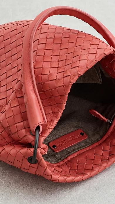 WHAT GOES AROUND COMES AROUND Women's Pre-Loved Bottega Pink Intrecciato Small Hobo Bag
