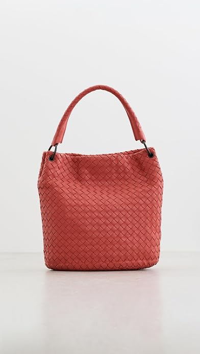 WHAT GOES AROUND COMES AROUND Women's Pre-Loved Bottega Pink Intrecciato Small Hobo Bag