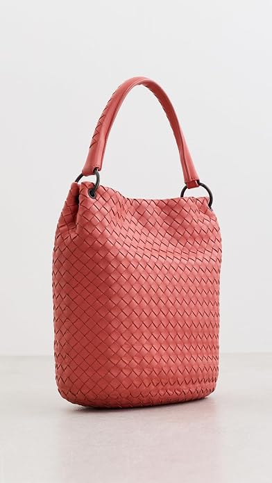WHAT GOES AROUND COMES AROUND Women's Pre-Loved Bottega Pink Intrecciato Small Hobo Bag