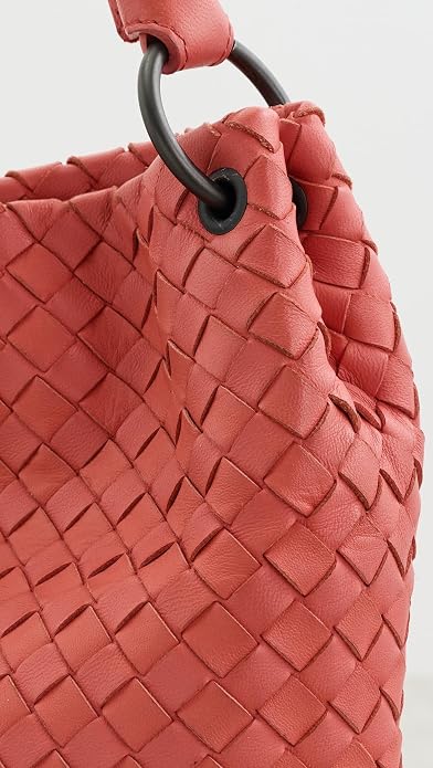 WHAT GOES AROUND COMES AROUND Women's Pre-Loved Bottega Pink Intrecciato Small Hobo Bag