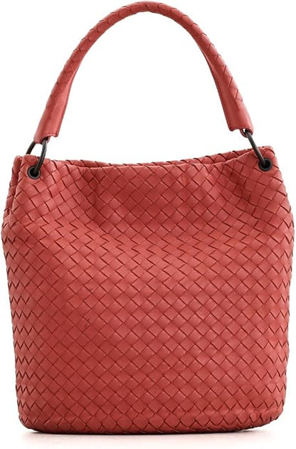 WHAT GOES AROUND COMES AROUND Women's Pre-Loved Bottega Pink Intrecciato Small Hobo Bag